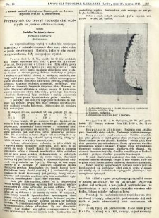 Lwowski tygodnik lekarski 1913 T.8 nr 12