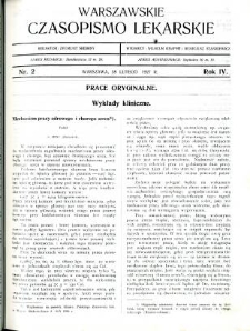Warszawskie Czasopismo Lekarskie 1927 R.4 nr 2