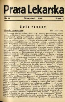 Prasa Lekarska 1932 R.1 nr 3