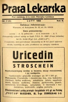 Prasa Lekarska 1933 R.2 nr 2