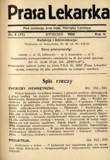 Prasa Lekarska 1933 R.2 nr 4