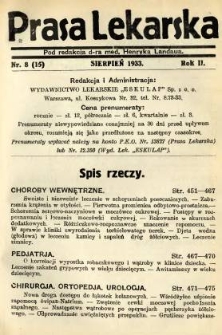 Prasa Lekarska 1933 R.2 nr 8