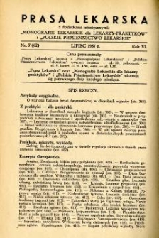 Prasa Lekarska 1937 R.6 nr 7