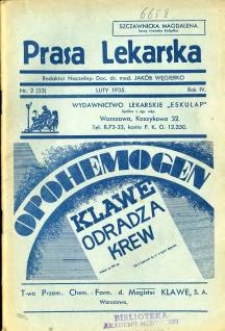 Prasa Lekarska 1935 R.4 nr 2