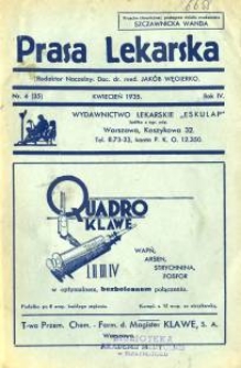 Prasa Lekarska 1935 R.4 nr 4