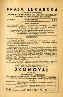 Prasa Lekarska 1936 R.5 nr 4
