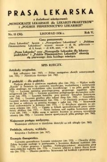 Prasa Lekarska 1936 R.5 nr 11