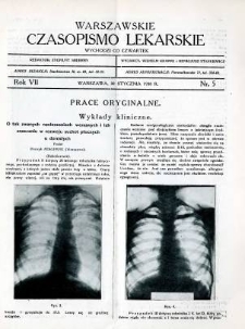 Warszawskie Czasopismo Lekarskie 1930 R.7 nr 5
