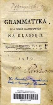 Grammatyka dla szk&oacute;ł narodowych na klassę II.