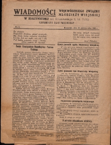 Wiadomości Wojew&oacute;dzkiego Związku Młodzieży Wiejskiej 1928, nr 6