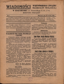 Wiadomości Wojewódzkiego Związku Młodzieży Wiejskiej 1928, nr 7