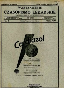 Warszawskie Czasopismo Lekarskie 1937 R.14 nr 9