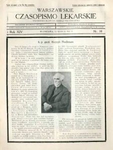 Warszawskie Czasopismo Lekarskie 1937 R.14 nr 10
