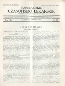 Warszawskie Czasopismo Lekarskie 1937 R.14 nr 11