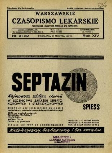 Warszawskie Czasopismo Lekarskie 1937 R.14 nr 31-32
