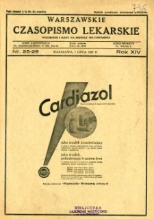 Warszawskie Czasopismo Lekarskie 1937 R.14 nr 25-28