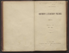 Historya literatury polskiej. T. 4, Wiek XIX, 1800-1830