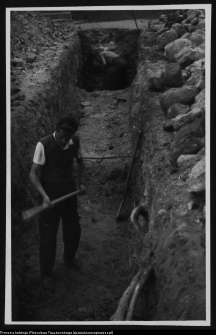 Białystok, ruiny Pałacu Branickich (odkryte fundamenty przy kolumnadzie)