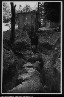 Białystok, ruiny Pałacu Branickich (wykop fundamentów bramy)