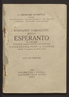 Kompletny samouczek języka esperanto ze zbiorem wyrażeń handlowych i rajdowych