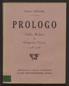 Prologo : jubilea kolekto de originalaj poemoj 1918-1928