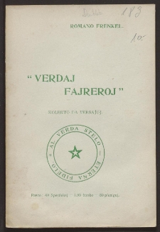 Verdaj fajreroj : kolekto da versaĵoj