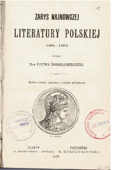Zarys najnowszej literatury polskiej (1864-1894)
