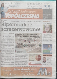 Gazeta Wsp&oacute;łczesna 2008, nr 213