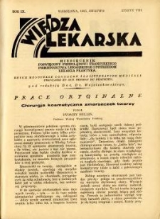 Wiedza Lekarska 1935 R.9 z.8