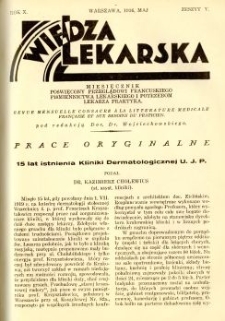 Wiedza Lekarska 1936 R.10 z.5