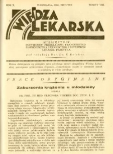 Wiedza Lekarska 1936 R.10 z.8