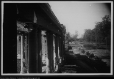 Białystok, odbudowa Pałacu Branickich, kolumnada łącząca oficynę z pałacem