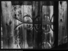 Rutki, drzwi lamusa przy plebanii