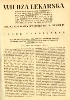 Wiedza Lekarska 1937 R.11 nr 4