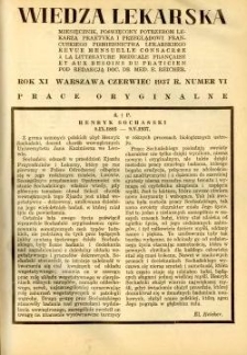 Wiedza Lekarska 1937 R.11 nr 6