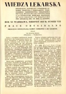 Wiedza Lekarska 1937 R.11 nr 8