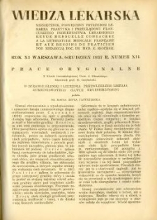 Wiedza Lekarska 1937 R.11 nr 12