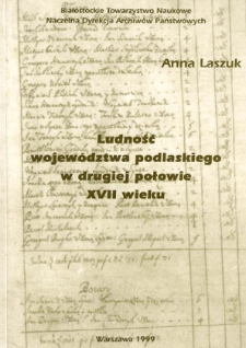 Ludność województwa podlaskiego w drugiej połowie XVII wieku