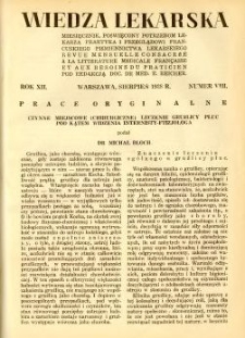 Wiedza Lekarska 1938 R.12 nr 8