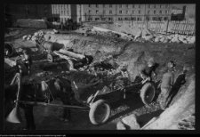 Białystok, roboty budowlane przy Rynku Kościuszki