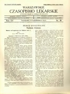 Warszawskie Czasopismo Lekarskie 1938 R.15 nr 38