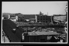 Białystok, odbudowa śródmieścia. Widok na pierzeję zachodnią Rynku Kościuszki