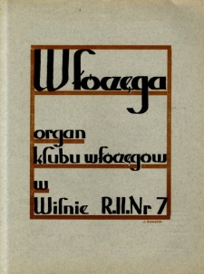 Wł&oacute;częga : organ Klubu Wł&oacute;częg&oacute;w w Wilnie 1934, R.2 nr 7 październik