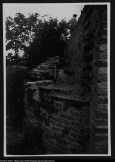 Wigry, prace konserwatorskie przy murach oporowych zespołu kamedulskiego