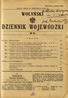 Wołyński Dziennik Wojewódzki 1936.12.31 R.16 nr 35