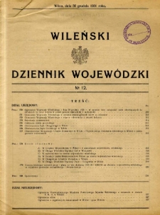 Wileński Dziennik Wojewódzki 1931.12.30 nr 12
