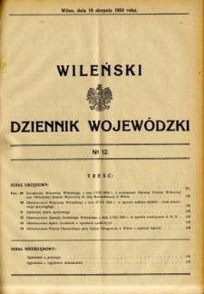 Wileński Dziennik Wojew&oacute;dzki 1934.08.18 nr 12