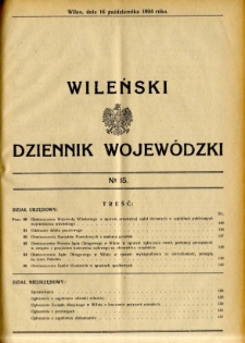 Wileński Dziennik Wojewódzki 1934.10.16 nr 15