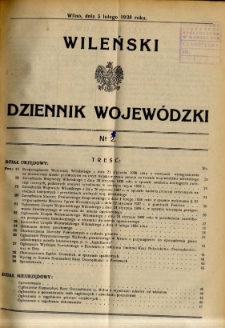 Wileński Dziennik Wojewódzki 1938.02.05 nr 2