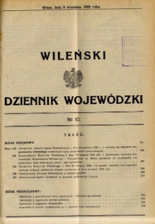 Wileński Dziennik Wojewódzki 1938.09.08 nr 10